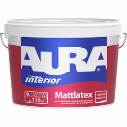 Краска моющаяся для стен и потолков Aura Mattlatex 4,5л