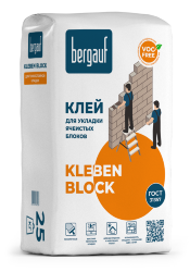 Клей Бергауф Kleben Block для ячеистых блоков 25кг (56шт)